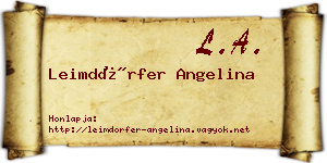 Leimdörfer Angelina névjegykártya